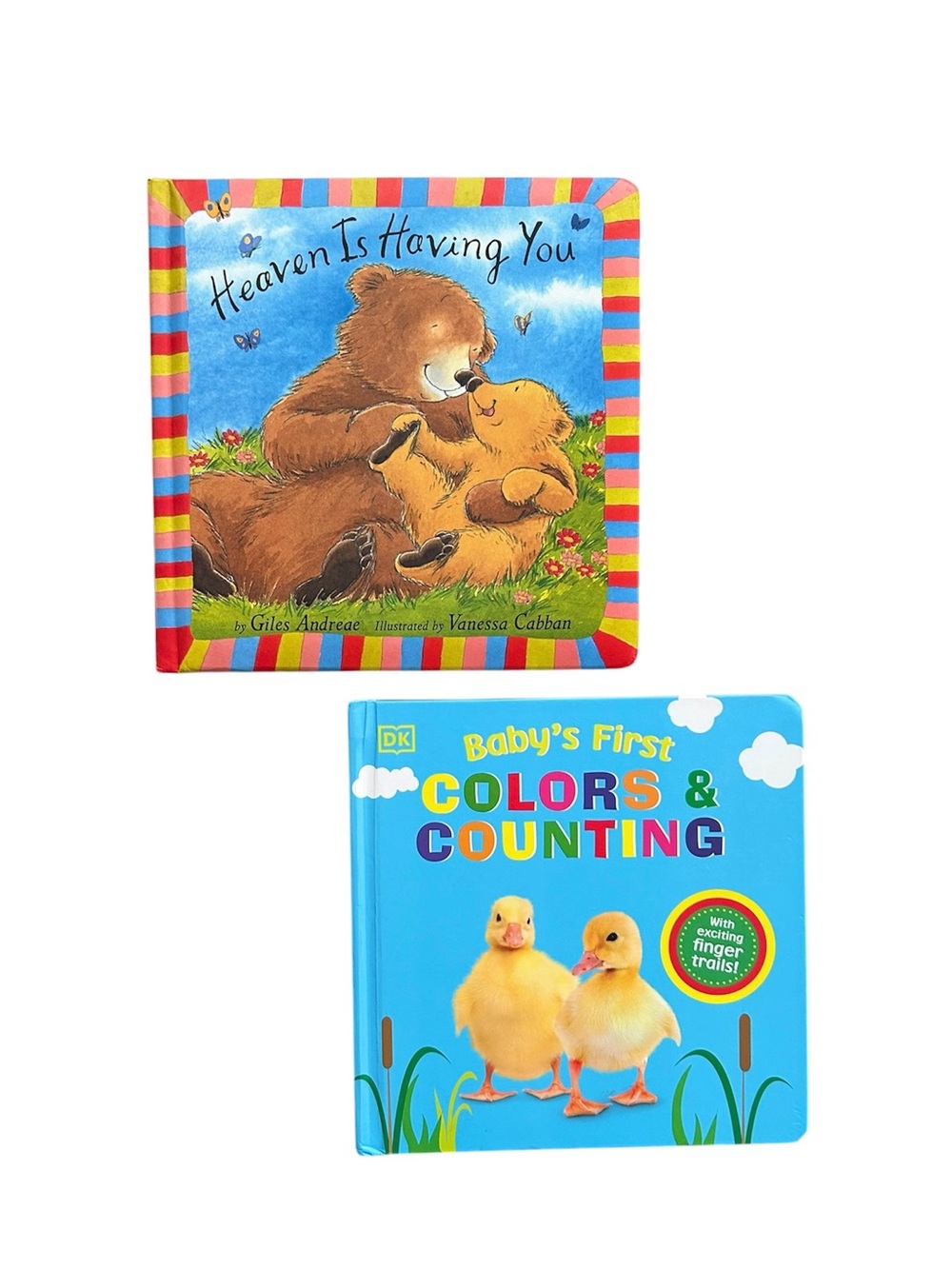 Lot of Two Large Board Books Heaven Is Having You & Baby’s First Colors/Counting
